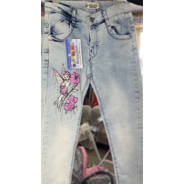 Джинси для дівчинки з принтом феї, 8–12 років