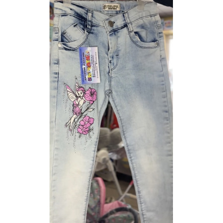 Джинси для дівчинки з принтом феї, 8–12 років