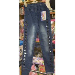 Джинси для дівчинки з паєтками, на резинці, 5–12 років