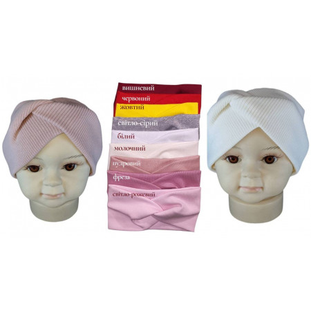 Дитяча пов’язка на голову для дівчинки (9 кольорів) універсальний розмір