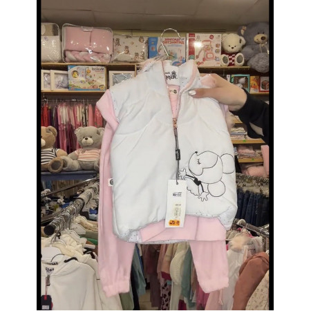 Костюм трійка з жилеткою для дитини (9–12 місяців) – кофта, штанці та жилетка