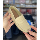 Бежеві лофери для хлопчика 33 - 37, дитячі класичні туфлі