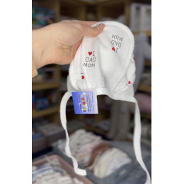 Шапочка для новонародженого універсальна бавовняна (0–3 міс)