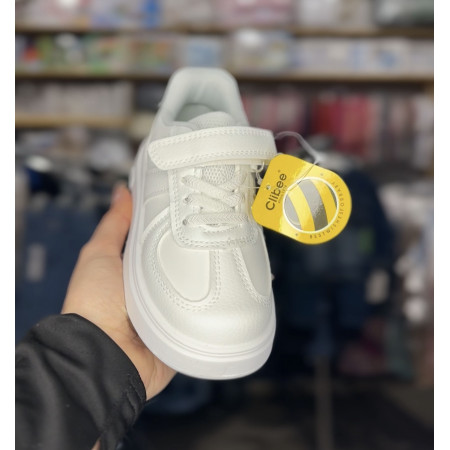 Дитячі білі кросівки універсальні для хлопчика і дівчинки, розміри 26–31