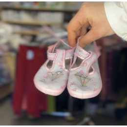 Тапочки для дівчинки на липучці 18–26, дитячі домашні тапочки