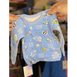 Комплект для новонародженого хлопчика: повзунки, кофтинка з нецарапками та шапочка (0–3 міс)