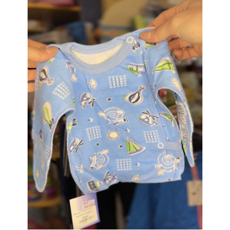 Комплект для новонародженого хлопчика: повзунки, кофтинка з нецарапками та шапочка (0–3 міс)