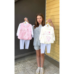 Костюм для дівчинки 6–24 місяці — зручний дитячий комплект у 2 кольорах