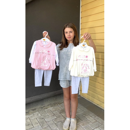 Костюм для дівчинки 6–24 місяці — зручний дитячий комплект у 2 кольорах